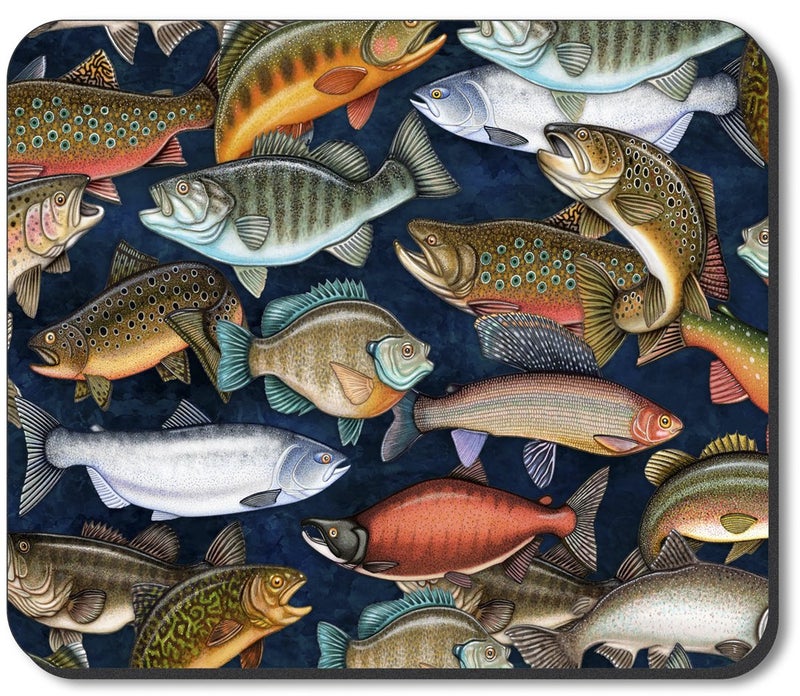 Art Plates Brand Mouse Pad - Fresh Water Fish - Image by Dan Morris